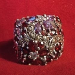 925.Silver Multicolored Gemstones Ring 