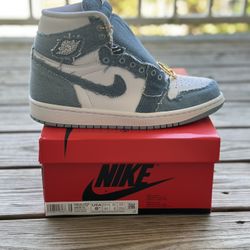 BRAND NEW JORDAN 1 HIGH “DENIM” FOR SALE!!! GS SIZE 7(8.5W) $235