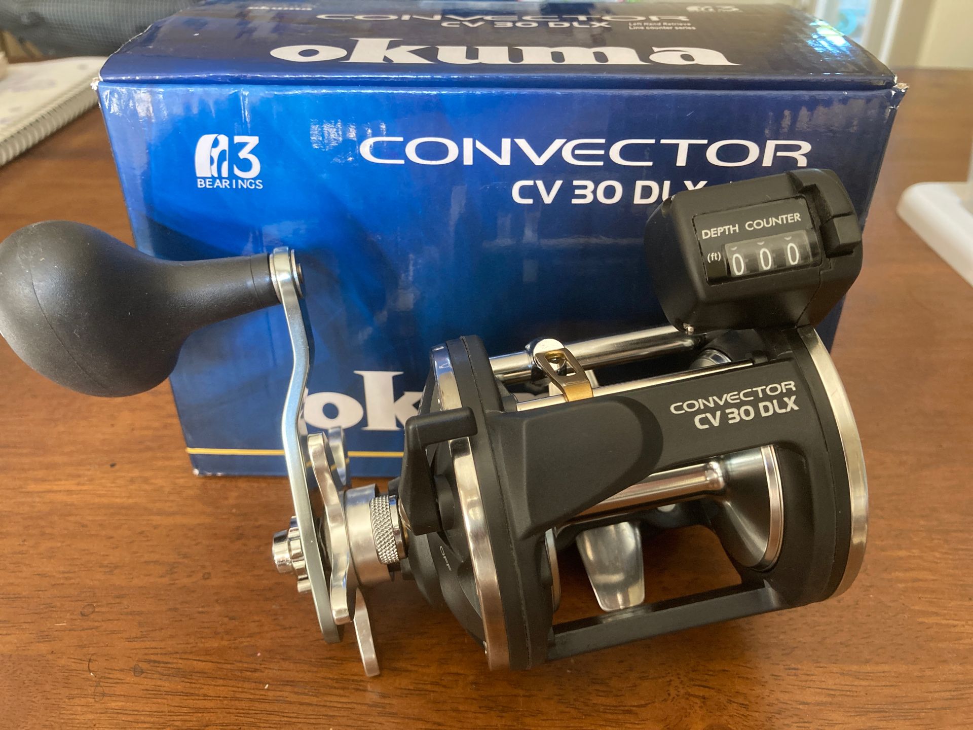 Okuma Convector Left Handed Line Counter Trolling Reel Salmon Fishing Shimano Penn Daiwa