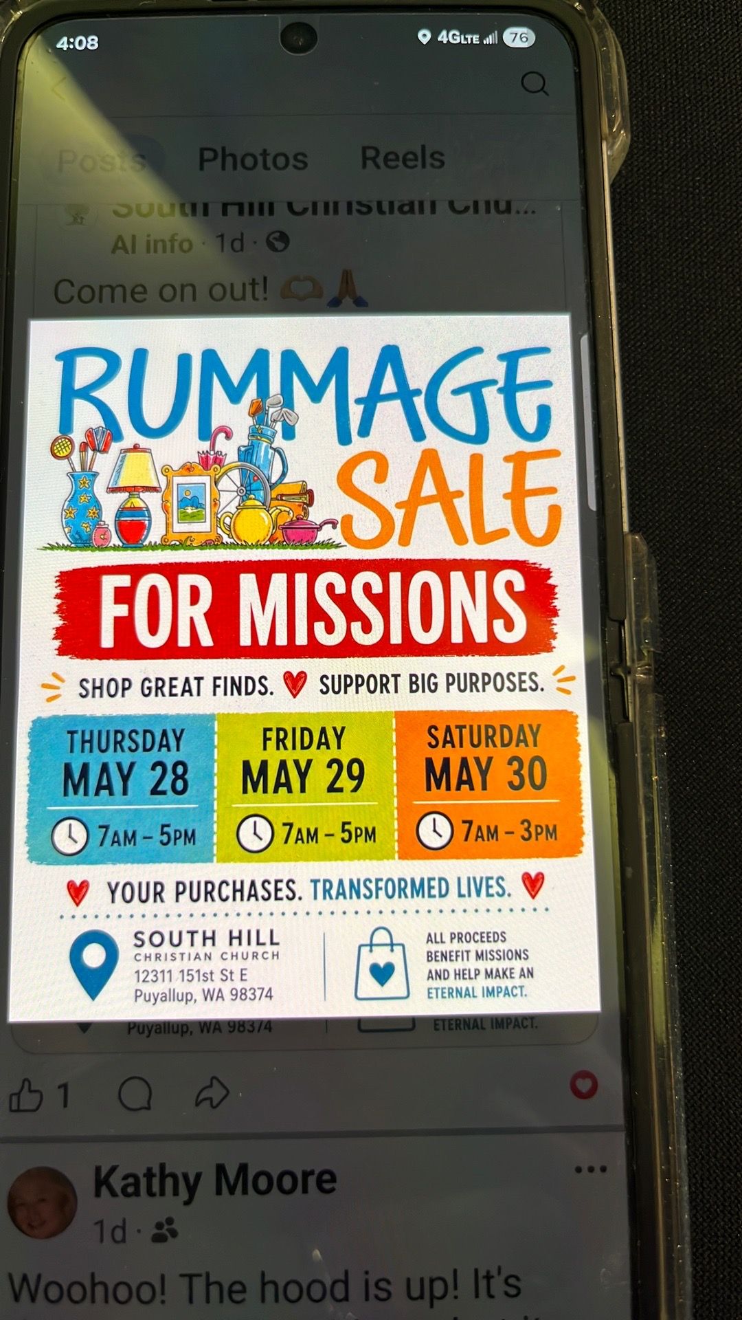 Sale Thursday, Friday, Saturday May 28 to 30