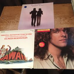 Lot of three sealed 12-in records Peter Frampton seals and Croft Elmer Bernstein Hawaii