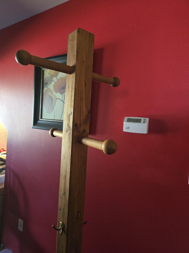 Handmade Solid Wood Coat Rack