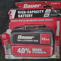 Bauer 20V 12Ah Lithium-Ion High-Capacity Battery