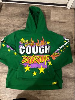 Green awful lotta Cought syrup hoodie size XL