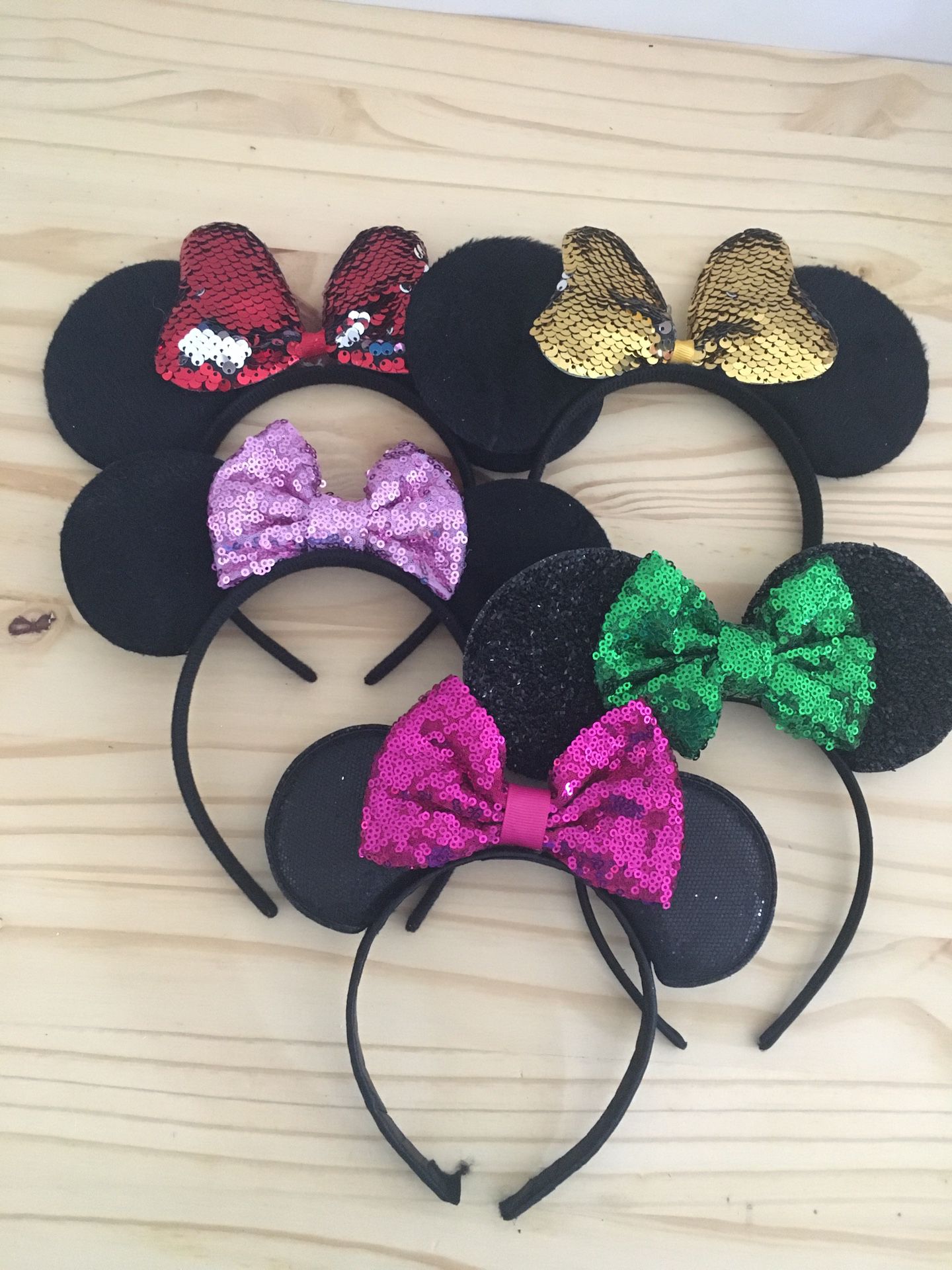 Lot of 5  Disney Minnie Ears Princess Craft Fiesta Girl Party Mickey