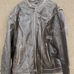 Xelement Motorcycle brown Leather Flying Mayhem Skull Street Jacket Men’s Sz 4XL