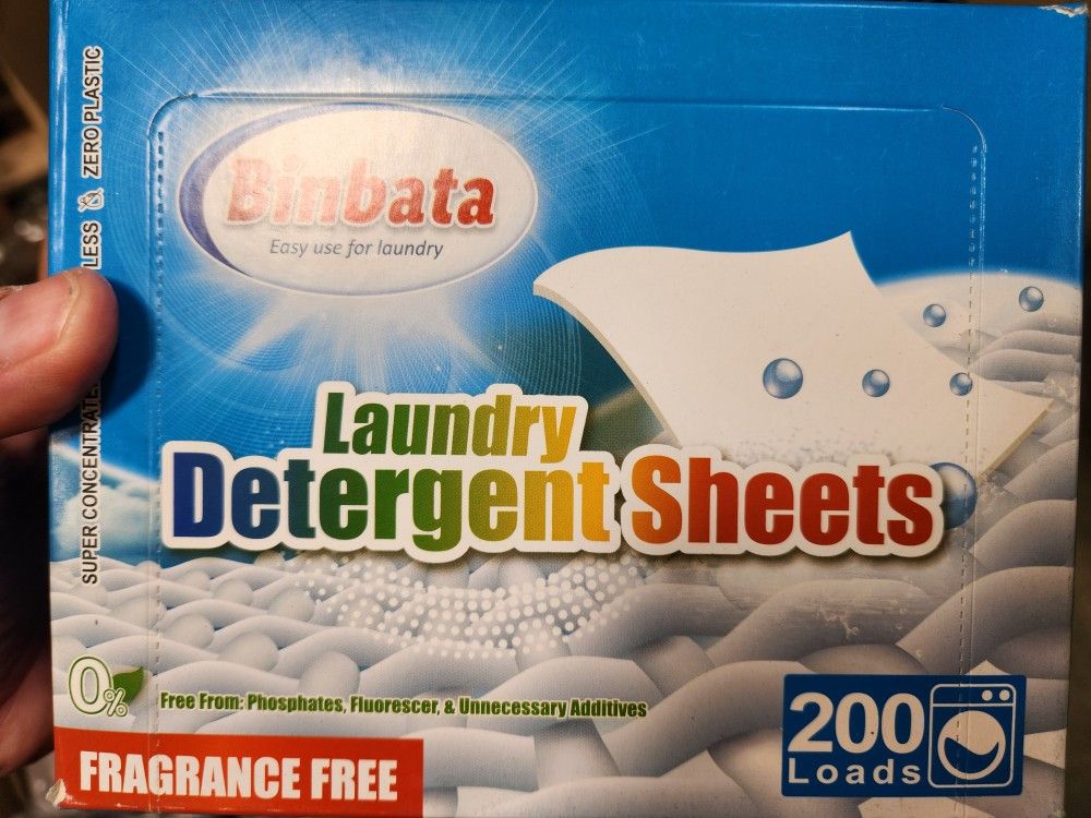 Binbata Laundry Detergent 200 Loads Sheets