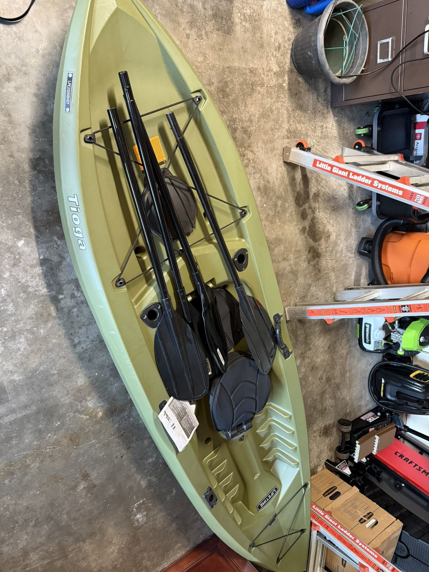 Two Lifetime Tioga 10’ Kayaks