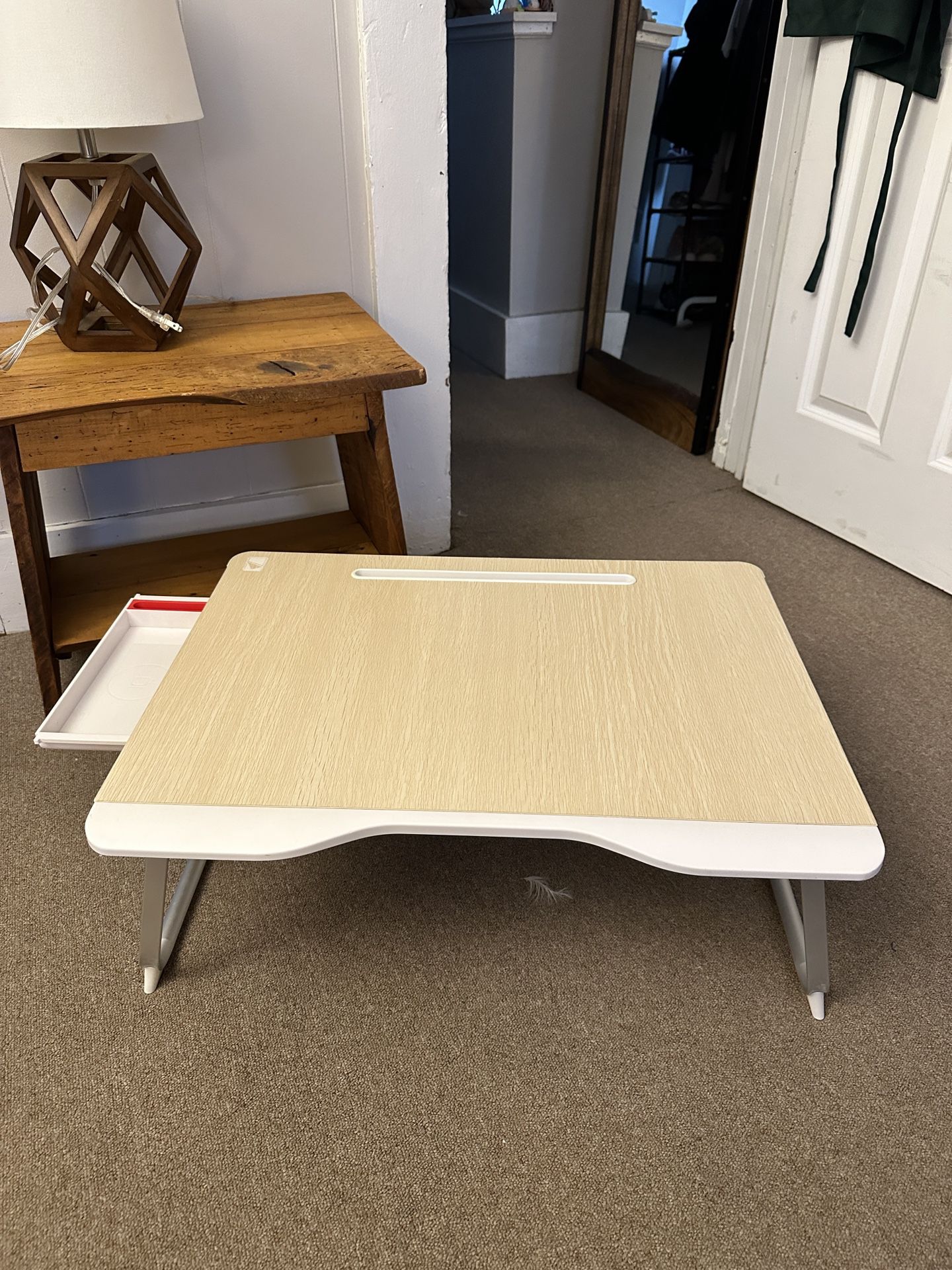 Foldable Laptop and Bed Table with Storage