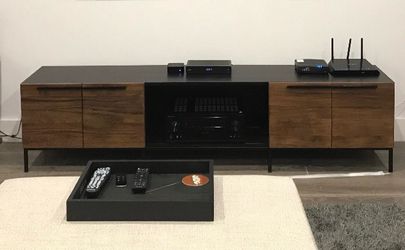 Crate & Barrel Rigby 80.5" Media Console Teak (TV Entertainment Console)