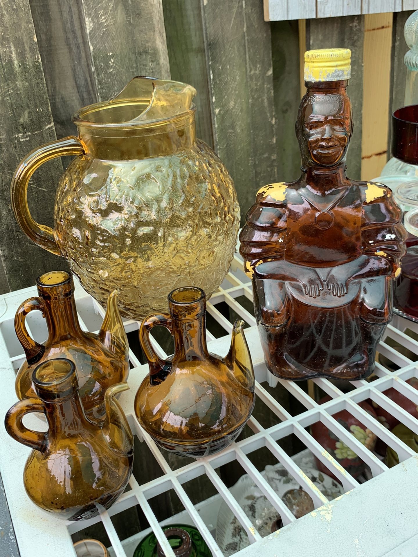 Vintage Amber Glass