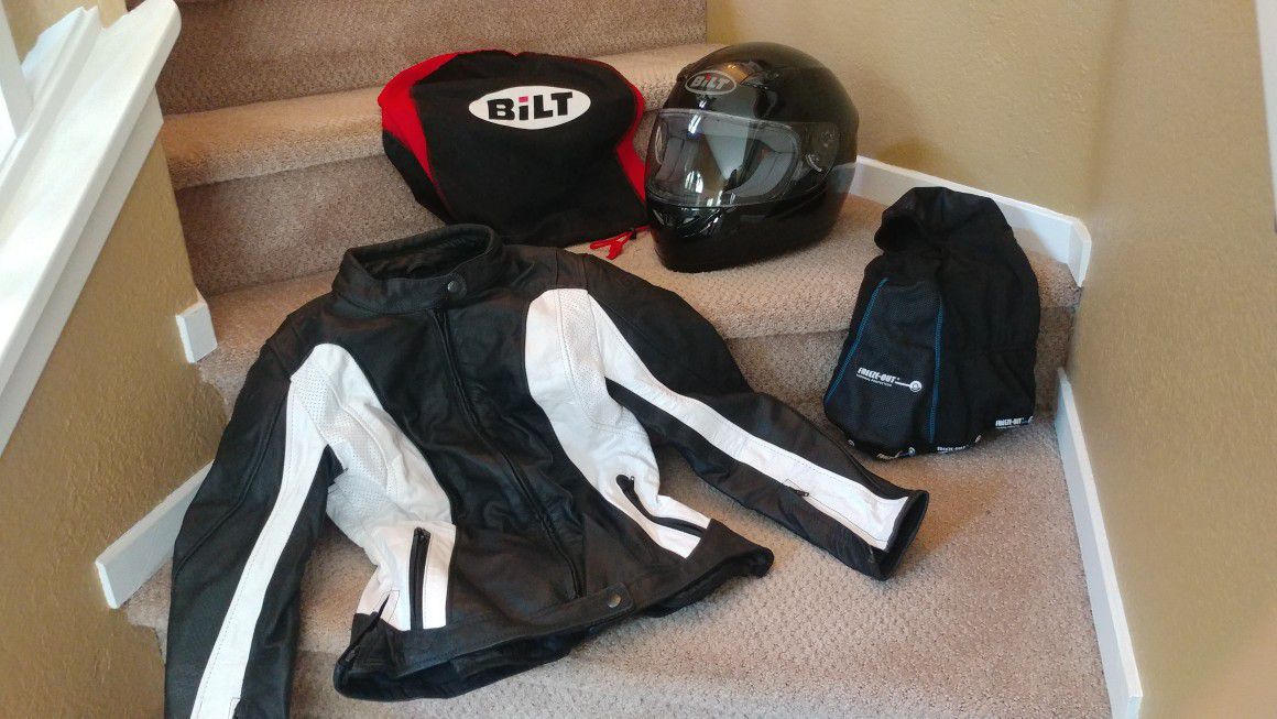 Motorcycle Helmet, Pants, Jacket, Gloves
