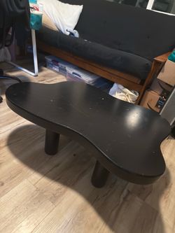 Black Organic Shape Coffee Table