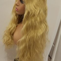 Lace Front Wig Blonde Wavy BRAND NEW