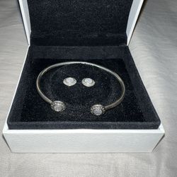 Pandora Bracelet And Earrings