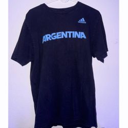 Argentina Vintage Adidas Fútbol Athletic Mens Short Sleeve Black Size Large T-Shirt 