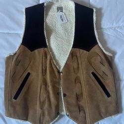 Western suede vest size 38
