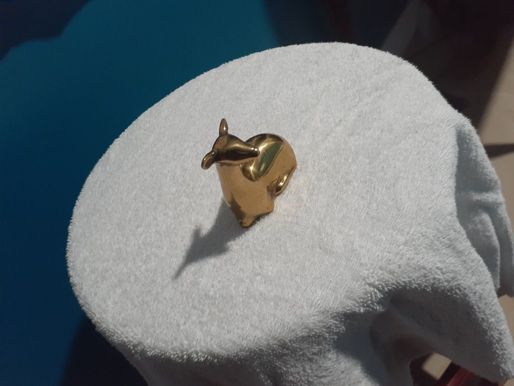 Dear brass decoration very heavy GOLD COLOR