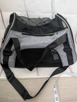 Gray small pet carrier