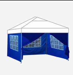 POPUP-Shade 10x10 Instant Canopy Tent Sidewalls with Windows — Attachable Side Walls for 10x10 Pop Up Tent — 4PC Brand New In Box