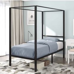 New Twin Size Canopy Bed Frame