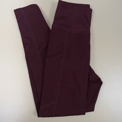 American Eagle Everything Pocket Leggings Small Burgundy
