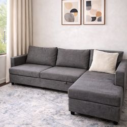 IKEA FRIHETEN Sleeper Sectional w/ Storage – Dark Gray – Like New