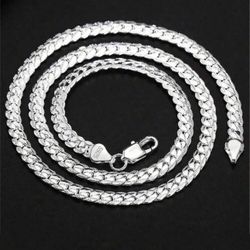 Stamped 925  Sterling Silver Necklace 24 Inches