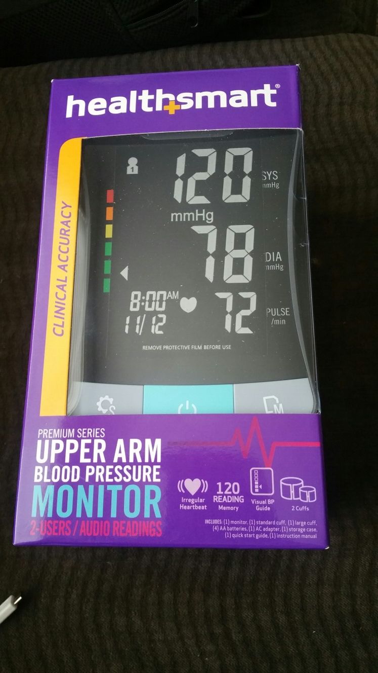 New blood pressure monitor audio readings $30