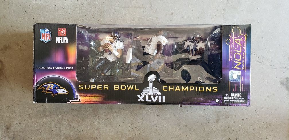 Balitmore Ravens 3 PACK McFarlane Super Bowl Figure Brand NEW EXCLUSIVE,All Products : American Fashion Style Bags On Sale