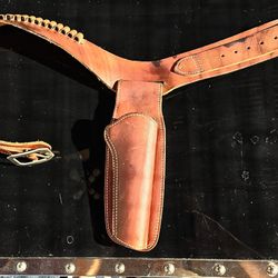 Hunter Leather Cowboy Holster 1060 F4 Pistol Small 158 MED Hunter Belt Nice