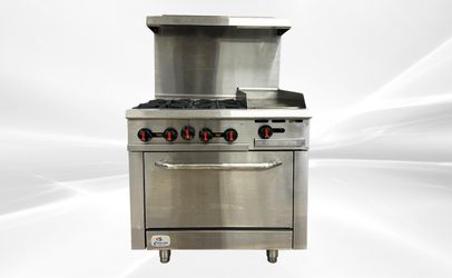 🔥 36" NSF COMMERCIAL 4-BURNER OVEN RANGE – CD-R4-12G / TC-R36-12MG