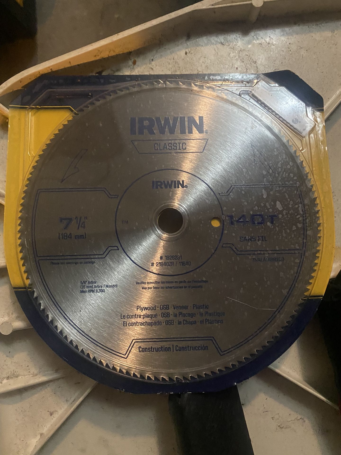 7 1/4 Saw Blade Irwin