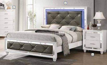 Brand New LED Headboard Bed