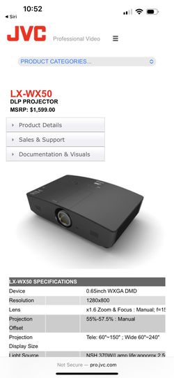 JVC Professional series Projector
