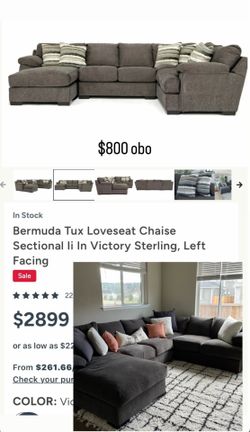 Bermuda Tux Loveseat Chaise Sectional