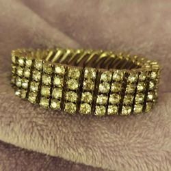 Vintage 4 Row Rhinestone Bracelet