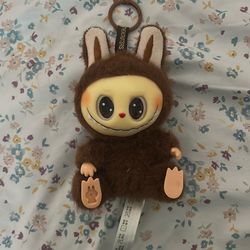 Brown Cute Labubu Doll Keychain