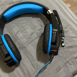 Blue Gaming Headphones Pc 