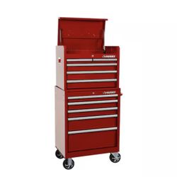 Husky Tool Storage 27 in. W x 18 in. D Standard Duty Red Rolling Tool Chest Combo