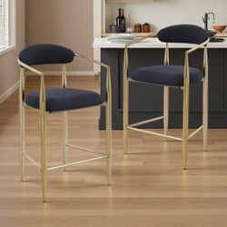 Gold Leg Barstools 2pcs