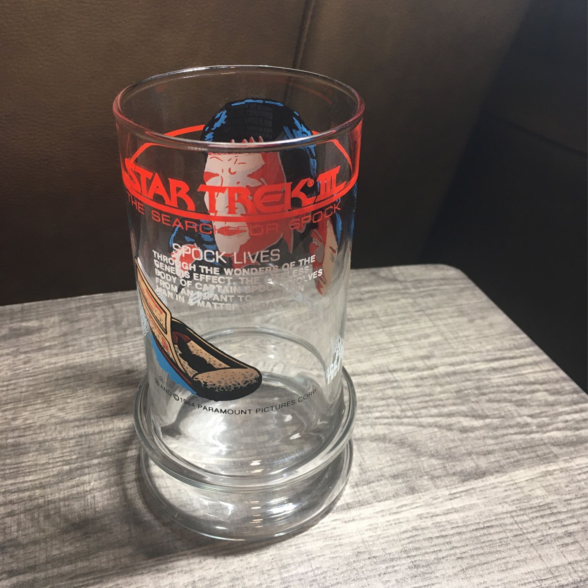 Paramount Pictures Corp. ~ 1984 Vintage Taco Bell Star Trek III ~ The Search For Spock Complete Set Of 4 Drinking Glasses