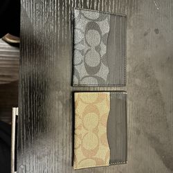 Coach Card Holders – Brand New (Black & Tan)