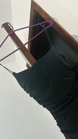 Black Glitter Spaghetti Strap dress