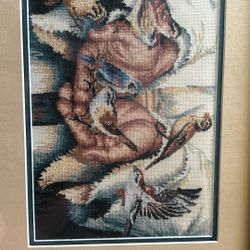 Beautiful Hands With Birds Needlepoint 