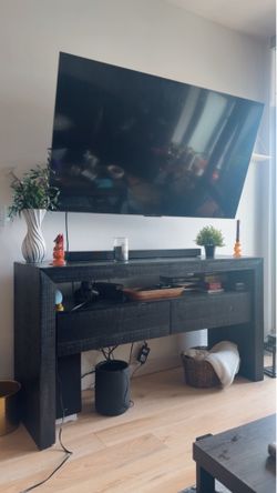Black TV stand