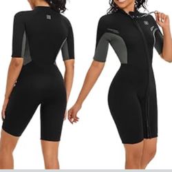 Seaskin Shorty Wetsuits for Mens Womens 2mm Front Zip Diving Suits