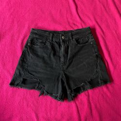 Black denim American Eagle shorts 