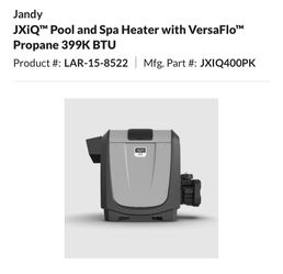 Jandy pool heater 400k btu propane