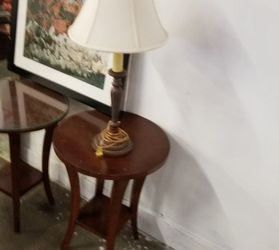 Conner table and lamp